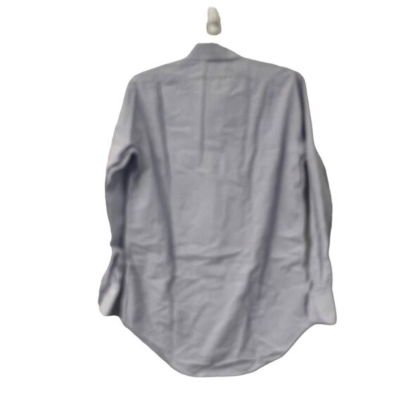 Sid Mashburn Mens Blue Grid Pattern Long Sleeve Button Shirt Size 34 - Picture 4 of 8